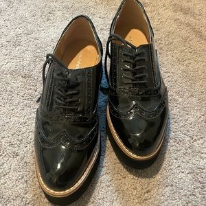 Platform Oxfords like new wore once